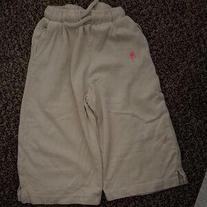 Zara Kids Cream Joggers with Pink Detail